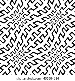 Abstract geometric black and white hipster fashion pillow pattern