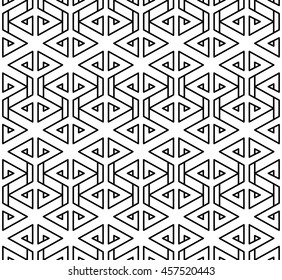 Abstract geometric black and white hipster fashion pillow pattern