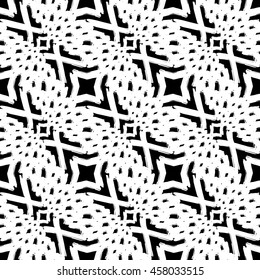 Abstract geometric black and white hipster fashion pillow pattern