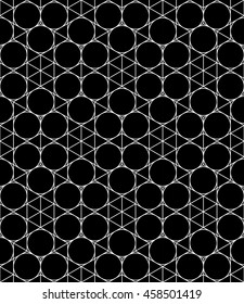 Abstract geometric black and white hipster fashion pillow pattern