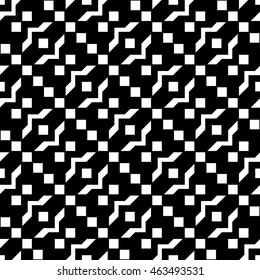 Abstract geometric black and white hipster fashion pillow pattern