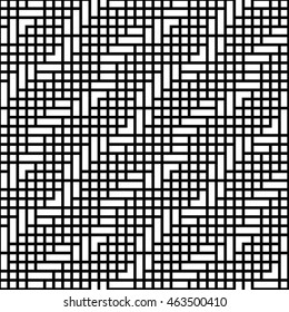 Abstract geometric black and white hipster fashion pillow grid pattern
