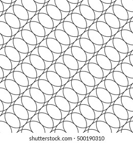 Abstract geometric black and white hipster fashion pillow overlap circles pattern