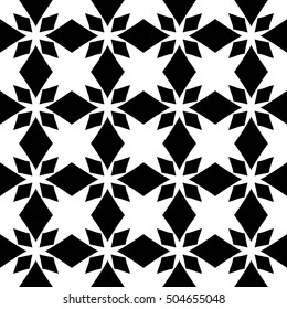 Abstract geometric black and white hipster fashion pillow pattern