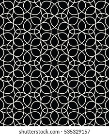 Abstract geometric black and white hipster deco art pattern