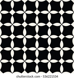 Abstract geometric black and white hipster deco art pattern