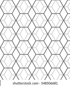 Abstract geometric black and white hipster fashion hexagon pattern