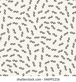 Abstract geometric black and white memphis fashion design pattern