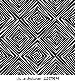 Abstract geometric black and white seamless pattern.