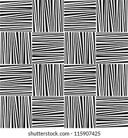 Abstract geometric black and white seamless pattern.