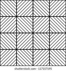 Abstract geometric black and white seamless pattern.