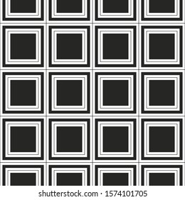 Abstract geometric black and white seamless pattern for web page, textures, card, poster, fabric, textile. 