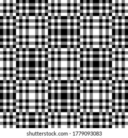 Abstract geometric black and white seamless pattern for web page, textures, card, poster, fabric, textile. Monochrome graphic repeating design. Modern minimalist squared ornament.