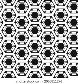 Abstract geometric black and white seamless pattern for web page, textures, card, poster, fabric, textile. Monochrome graphic repeating design. Modern minimalist stylish squared ornament.