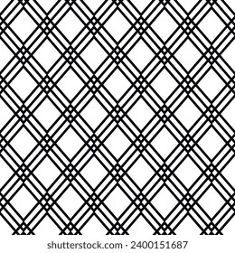 Abstract geometric black and white seamless pattern for web page, textures, card, poster, fabric, textile. Monochrome graphic repeating design. Modern minimalist stylish squared ornament.