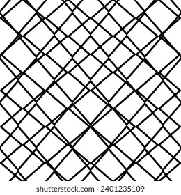 Abstract geometric black and white seamless pattern for web page, textures, card, poster, fabric, textile. Monochrome graphic repeating design. Modern minimalist stylish squared ornament.