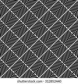 Abstract geometric black and white seamless pattern.