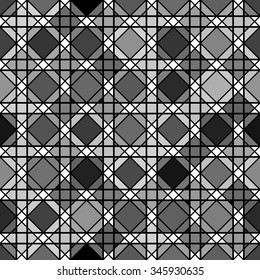 Abstract geometric black and white seamless pattern.
