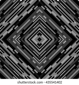 Abstract geometric black and white seamless pattern.