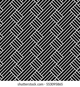 Abstract geometric black and white seamless pattern.