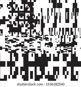 Abstract Geometric Black and White Vector Art