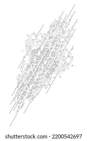 Resumen de patrones vectoriales geométricos en blanco y negro