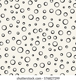 abstract geometric black and white vector bubbles pattern