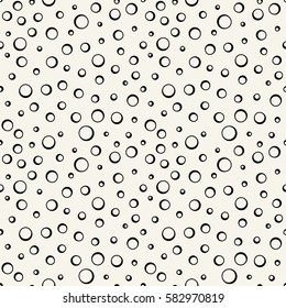 abstract geometric black and white vector bubbles pattern