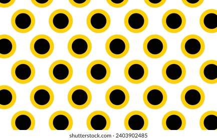 abstract geometric black yellow dot pattern.