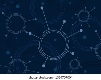 Abstract geometric blue background. Concept  modern digital technology. Template design  poster, banner, booklet for technology, business, computer or electronics products.  Vector illustration