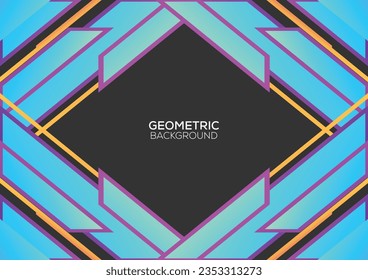 abstract geometric blue background design modern