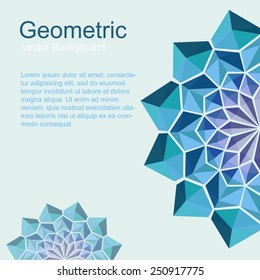 Abstract geometric blue background. Eps10 Vector illustration.