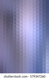 Abstract geometric blue background formed with triangles in rows, vertical format.