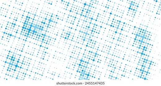 Abstractas marco de fondo azul geométrico. Textura de Vector de hexágonos caóticos, partículas, fragmentos. Grupo de celdas, cuadrícula de información.