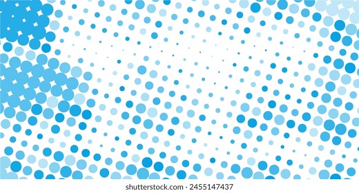 Abstractas marco de fondo azul geométrico. Textura de Vector de hexágonos caóticos, partículas, fragmentos. Grupo de celdas, cuadrícula de información.