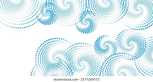 Abstract geometric blue background frame. Vector texture of chaotic hexagons, particles, fragments. A group of cells, an information grid. Banner for
