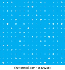 Abstract geometric blue background with hexagons of different size. 