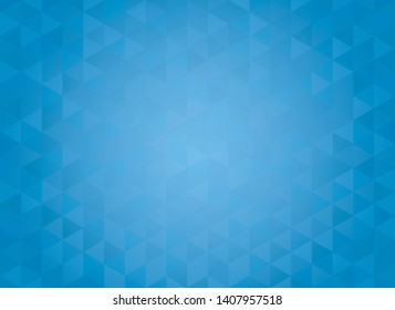 Abstract geometric blue background. Hipster triangular mosaic backrop