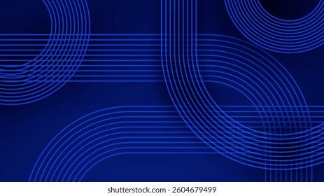 Abstract Geometric Blue Background with Lines