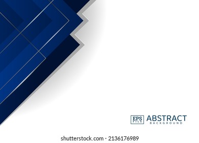 abstract geometric blue background with luxury golden lines