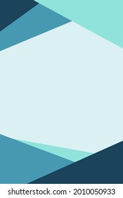 Abstract geometric blue background. Minimal minimalist color background. Vector shapes, blue triangle. Corporate medical design.