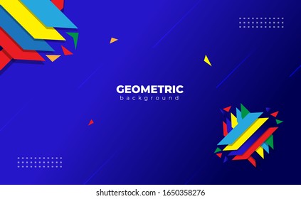 abstract geometric blue background. with the modern concept of light gradients. can be used for promotion of digital products, websites, brochures etc.