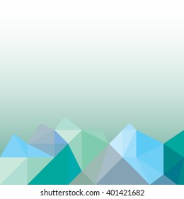 Abstract geometric blue background. Polygonal graphics - vector stock