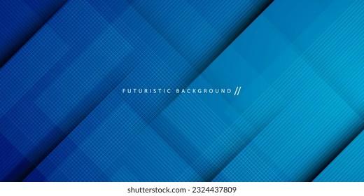 Abstract geometric blue background with simple shadow, line, shape and lines. Colorful trendy 3d design. Bright and modern with overlap concept. Eps10 vector