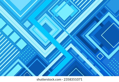 Abstrakter, geometrisch blauer Hintergrund mit Quadrat