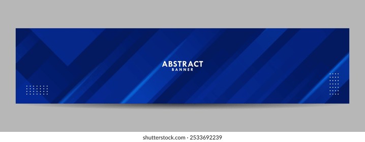 Fundo azul geométrico abstrato. Modelo para plano de fundo de banner