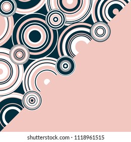 Abstract  geometric blue background wich circle. Use for modern design, cover, template, decorated, brochure, flyer.