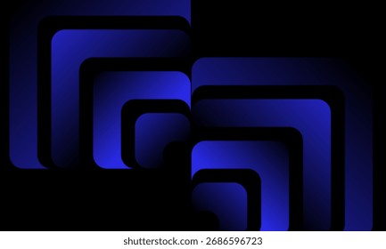 Diseño geométrico Abstractas del fondo del gradiente azul y negro con estilo futurista moderno