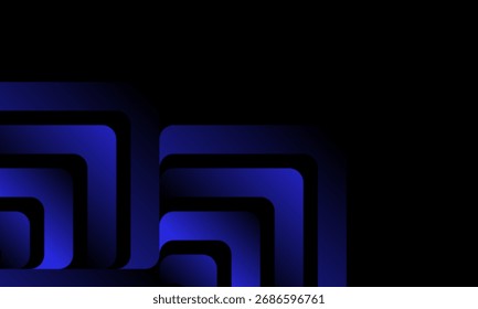 Diseño geométrico Abstractas del fondo del gradiente azul y negro con estilo futurista moderno