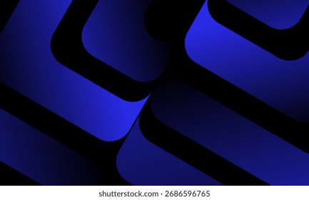 Diseño geométrico Abstractas del fondo del gradiente azul y negro con estilo futurista moderno